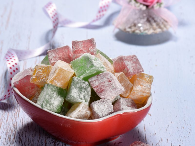 Meyve Aromalı Kuş Lokumu Pudralı